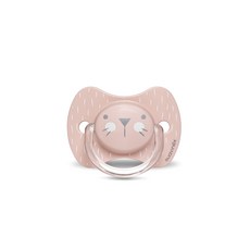 suavinex Hygge 優質矽膠一字型奶嘴, 0~6個月, Whisker(Pink), 1入