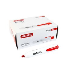 Justclick Morris 白板筆 L 12入, 紅色, 1個