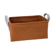 모모 다용도 모직 패브릭 정리함 브라운 대, 1개