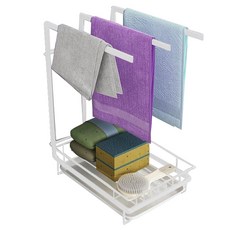 Aroi廚房用品置物架抹布架, 白色的, 1個