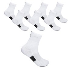 홈카롱 통풍 보온 등산 긴목 양말 8켤레, 화이트, 8개