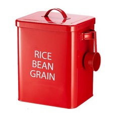 블루스퀘어 스텐 사료보관통 FC-C06, 레드, 10L, 1개