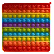 彩虹方形按壓泡泡 混色