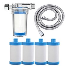 Winprice 多合1濾水器+替換濾芯 4入+金屬軟管, 1組