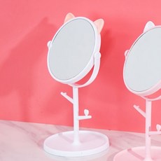 액세서리 걸이 고양이 귀 거울, 화이트