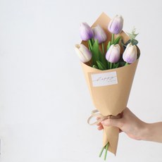 MORIANN 鬱金香 6入 字母燈飾花束, 紫色(鬱金香), 6個