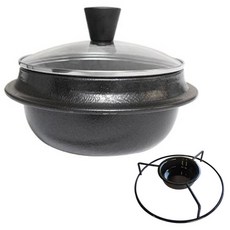 SIGNCOOK 多功能不沾湯鍋+玻璃鍋蓋 1-2人份用+底座, 14厘米, 黑色的