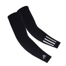 adidas 愛迪達 涼感防曬袖套 2入, 黑色, 1組