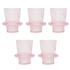 Elleci 粉色燭臺 A0081 5入, 粉紅色