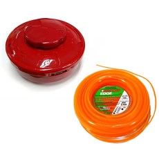 HG 해바라기2 2줄 4줄 공용 예초기용 나일론 커터 + 다이아몬드엣지 나일론줄 사각 2.4mm x 36m 세트, 1세트