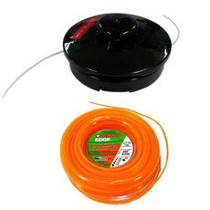 HG 나일론줄용 트리머헤드 G200 + 다이아몬드엣지 나일론줄 사각 2.4mm x 36m 세트, 1세트