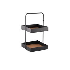 真理 簡約雙層小物收納盒 鑰匙保管盒 A003, 棕色