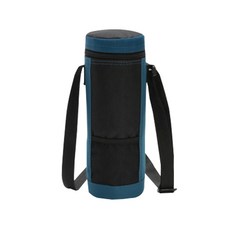 攜帶型圓形酒袋, 1個, 藍色