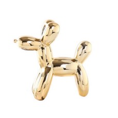 陶瓷氣球小狗存錢筒, 金色, 1個