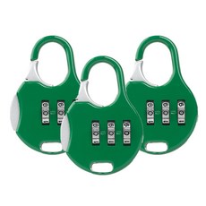 圓形密碼鎖 綠色, 3個