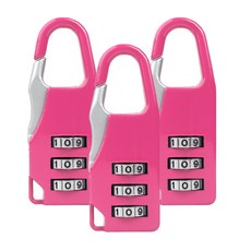 密碼掛鎖 粉紅色, 3個
