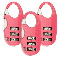Pop Minds 小型迷你密碼鎖掛鎖粉色, 3個