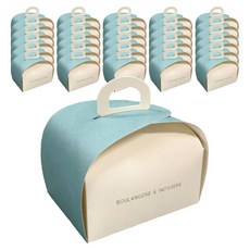 天運包裝塊狀蛋糕盒 圓頂把手 100入, 薄荷, 1個