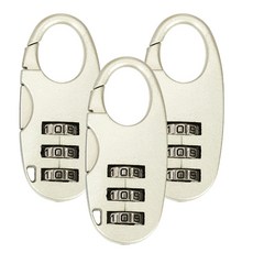 Pop MINDS小型迷你密碼鎖 銀色, 3個