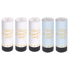 파티쇼 파티꽃가루 폭죽 소형 화이트믹스 3p + 블루믹스 2p 세트, 혼합색상, 1세트