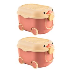 다니즈 꼬꼬블럭 장난감 정리함 2p, 피치핑크, 2개