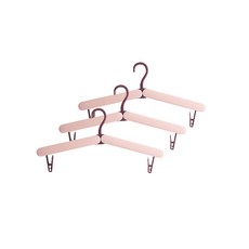 셀렉숀 여행용 접이식 옷걸이, 핑크, 3개