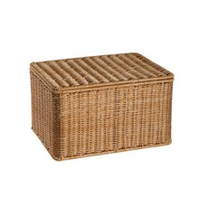 藤編收納箱 中型, 淡咖啡