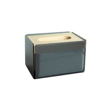 簡約壓克力面紙盒, 黑色, 1個