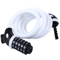 樹樁朋友 自行車防盜鎖 白色, 1個