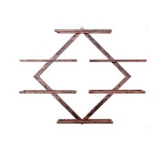 壁掛式鐵製紅酒收納架, 青銅, 1個