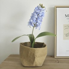 인테리어 히아신스 조화 화분, 1개