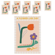 Flower Like明信片, 10個, 混合顏色