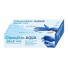 Clean Skin 橡膠手套 S號 100入, 1個, 水藍
