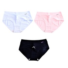 棉製V型低腰孕婦內褲組 3款入