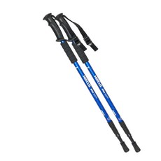 hircus 杜拉鋁防震3段登山杖 2入, 藍色