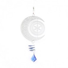 Roats 戶外月亮造型吊飾 100*265*0.5mm, 銀色