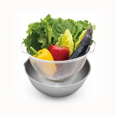 Sten Factory 不鏽鋼瀝水籃+攪拌盆組, 1組