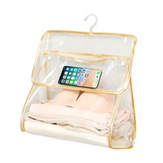 I Love Home 浴室透明衣物袋 三角形, 金色, 1個