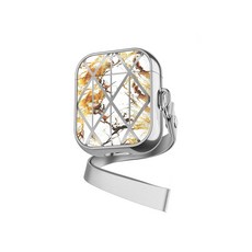 라이노핏 에어팟 2세대 마블 범퍼 케이스, 실버 + 오커