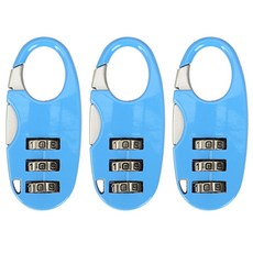 Pop Minds 迷你密碼掛鎖藍色, 3個