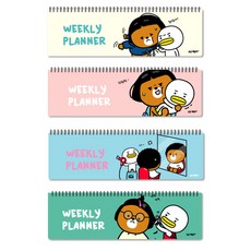 B FaMILY 週計劃本 23-5080 4款, 象牙色、藍色、粉色、薄荷色