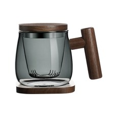 차이나다 글라스 티팟 세트, 단지형 브라운, 300ml, 1개