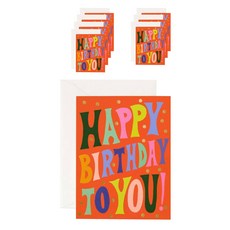 RIFLE PAPER GROOVY BIRTHDAY 卡片盒 8件套, 混色, 1套