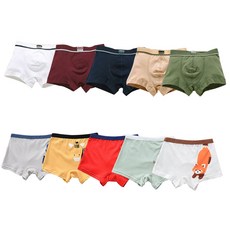 SCHWARZ KOREA 男童四角內褲內褲馬卡龍 5 件 + 動物世界 5 件套