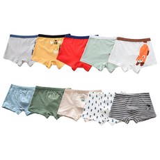 SCHWARZ KOREA 男孩童動物世界四角內褲5入組+森林中的朋友們四角內褲5入組