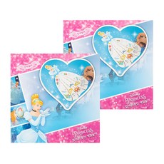 kumhong 迪士尼公主彩色塗色貼紙繪畫本, 灰姑娘，灰姑娘, 2個