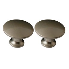 Popminds 現代簡約圓形家具把手 2入, 鉻色