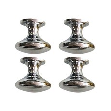 Popminds 抽屜 衣櫃 水槽 現代圓形門把 大 4入, 亮銀色, 4個