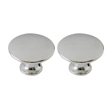 Popminds 現代簡約圓形家具把手 2入, 銀色