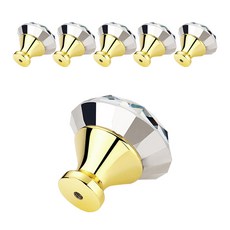 Pop MINDS簡約水晶抽屜把手 25mm 6入, 金子